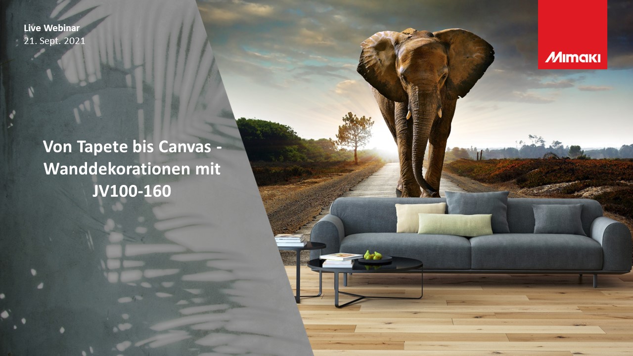 Von Tapete bis Canvas - Wanddekoration mit dem Solventdrucker JV100-160