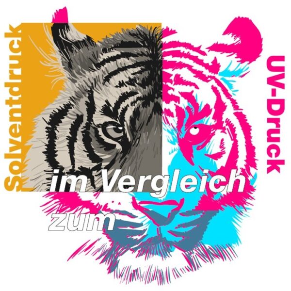 Infografik: Solventdruck vs UV LED-Druck / JV100-160 vs UJV100-160