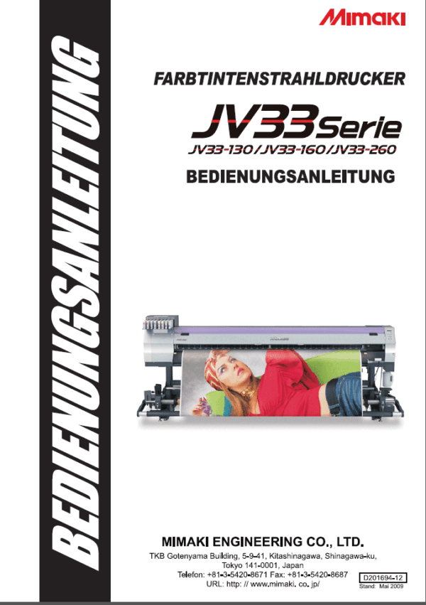 JV33-130-160-260 Handbuch