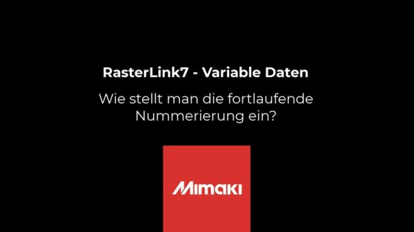 RasterLink7 - fortlaufende Nummerierung