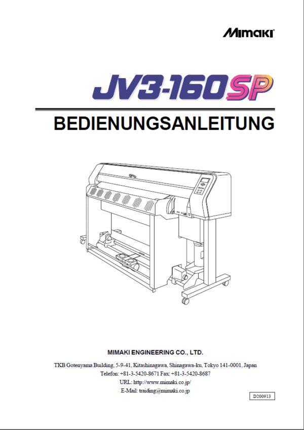JV3-160SP Handbuch