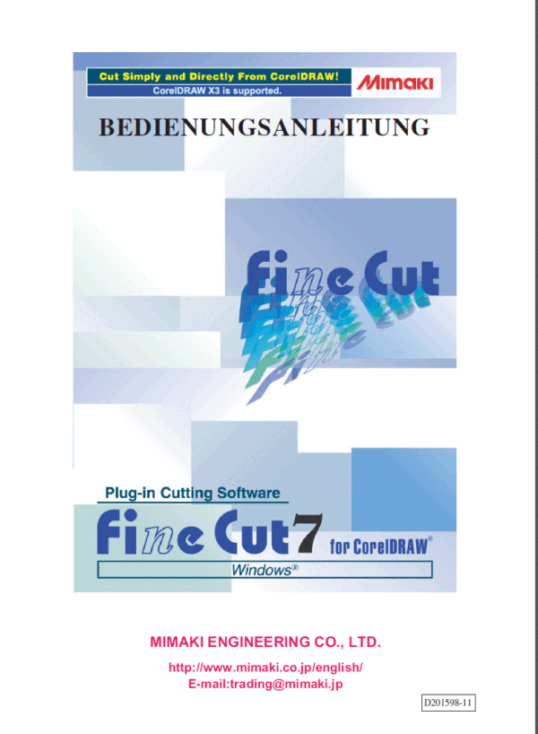 Finecut 7 CorelDRAW Handbuch